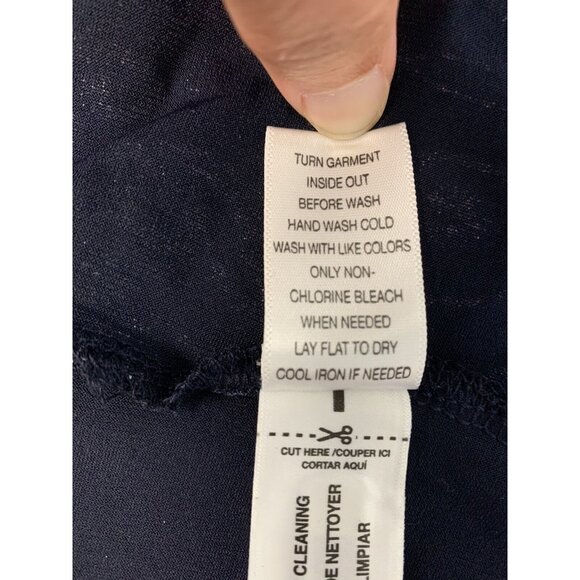 Laura Ashley Dress Blue Sleeveless White Pattern at Hem Size 1X - Picture 7 of 9